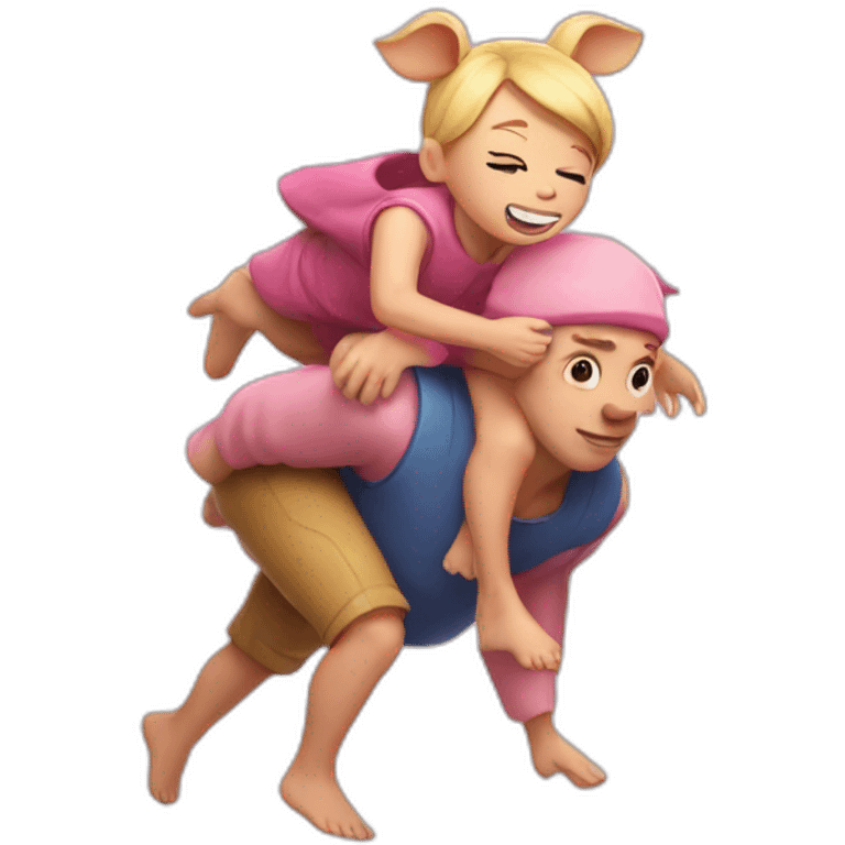 Piggy back emoji