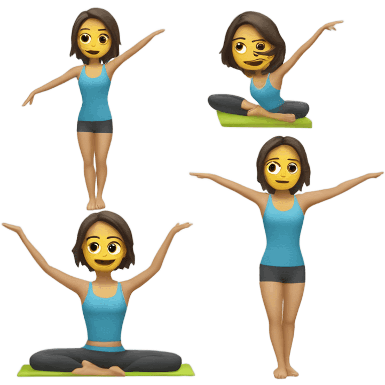 Chica haciendo pilates emoji