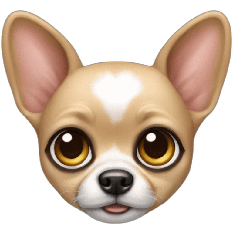 Un chiwawa avec des yeux boba emoji