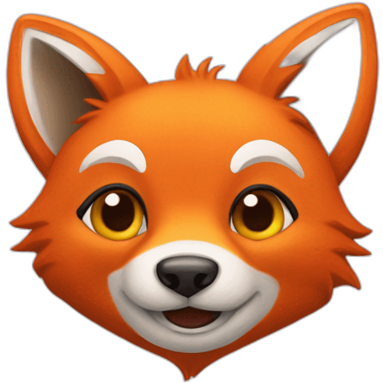 un renard qui fais un coeur emoji