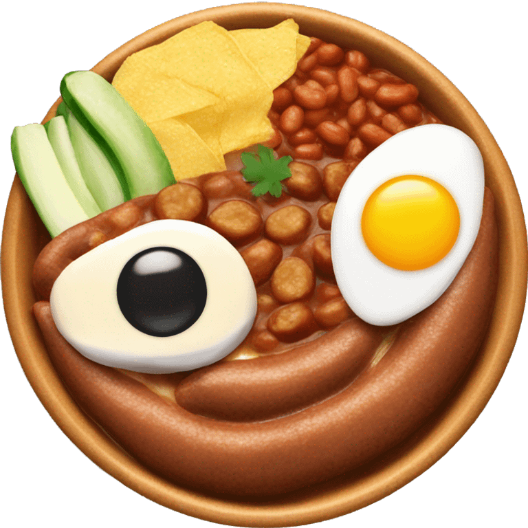 Bandeja paisa frijoles emoji