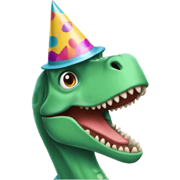 dinosaur wearing a party hat  emoji