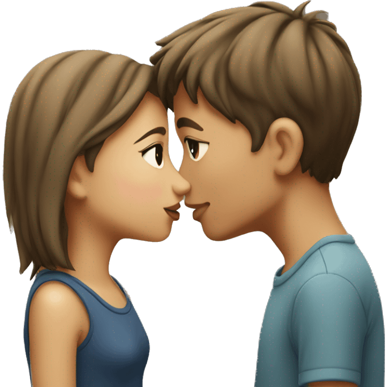 Boy kiss girl emoji