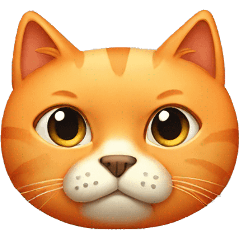 Orange cat sad emoji