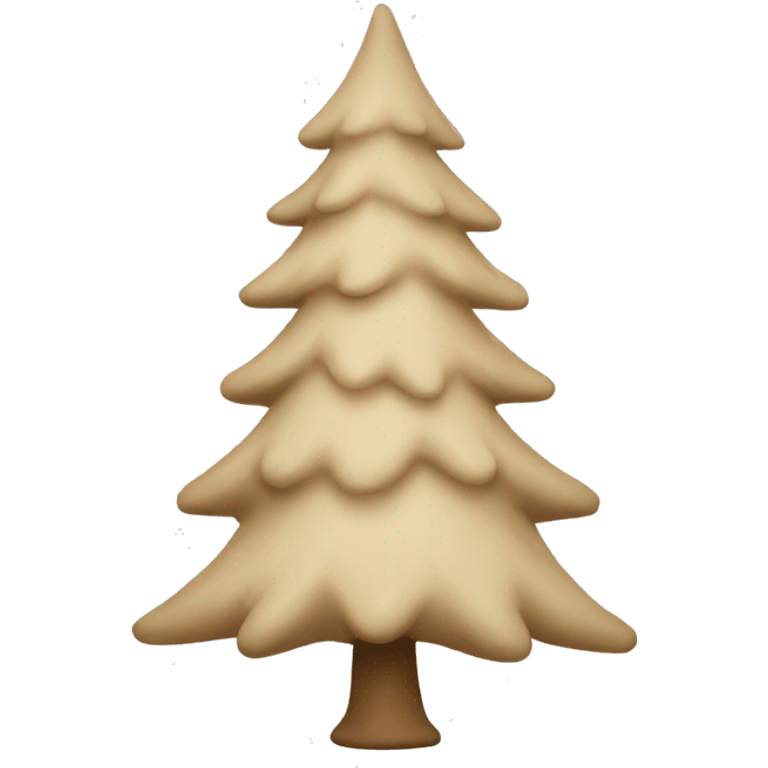 Beige christmas tree emoji