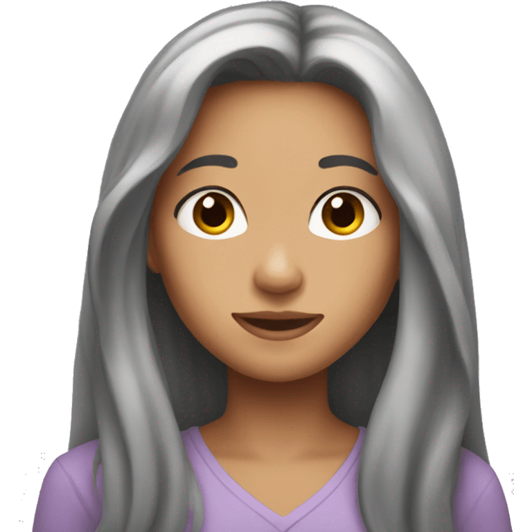 girl with long brunne hair emoji