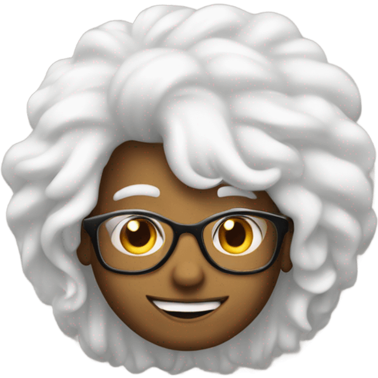 Arabian withe big hair and glasses emoji