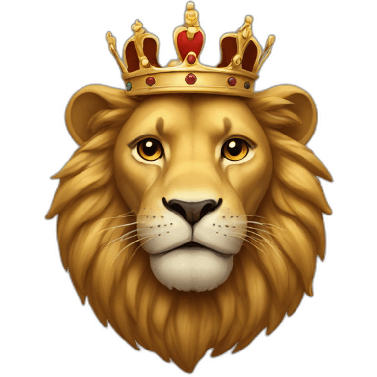 Lion and crown emoji