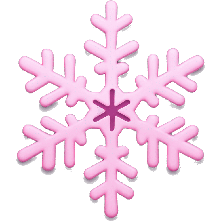 Pink snowflake emoji