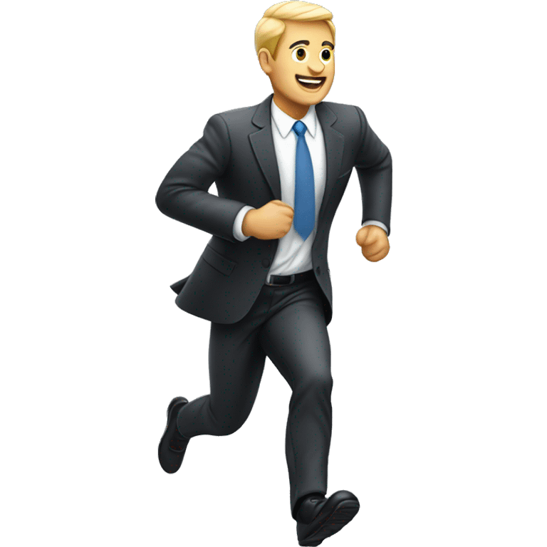 business man running a race emoji