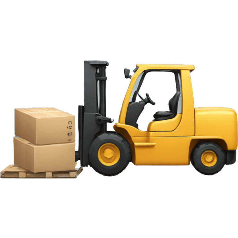 Speeding forklift emoji