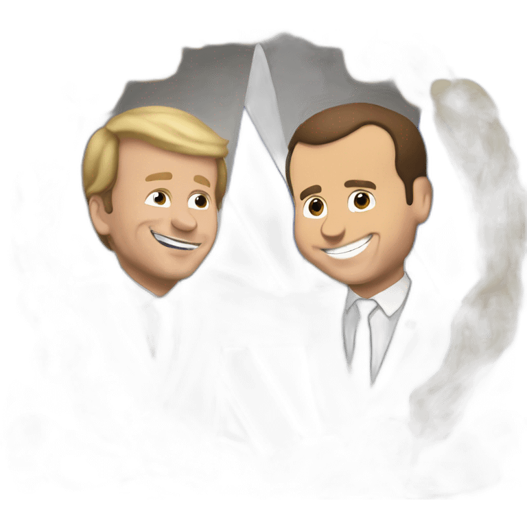 Poutine hug Macron emoji