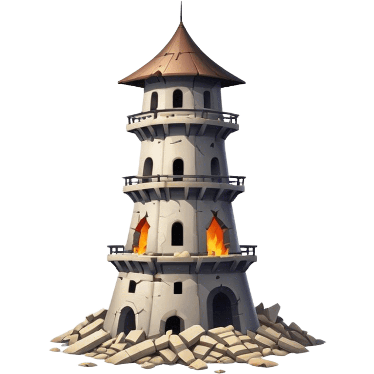 Destroyed tower emoji