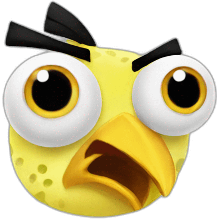 Angry birds but spongebob emoji