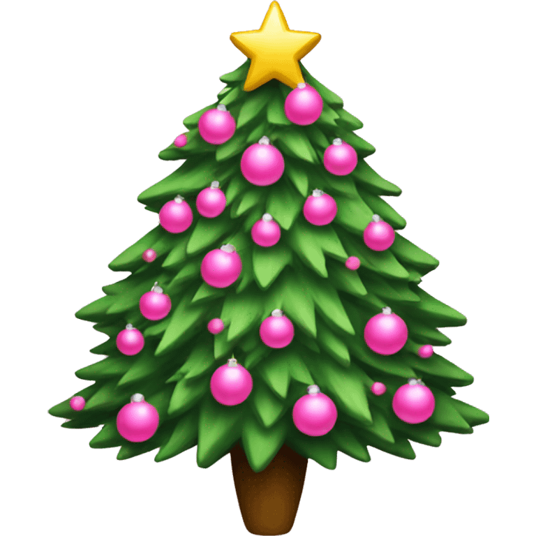 christmastree pink emoji