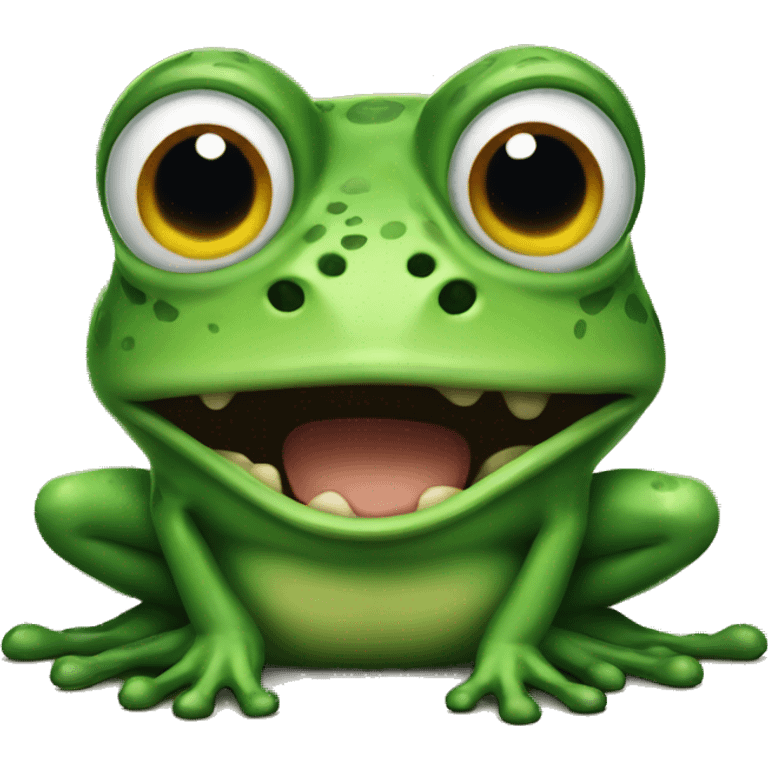 extreme fear frog emoji