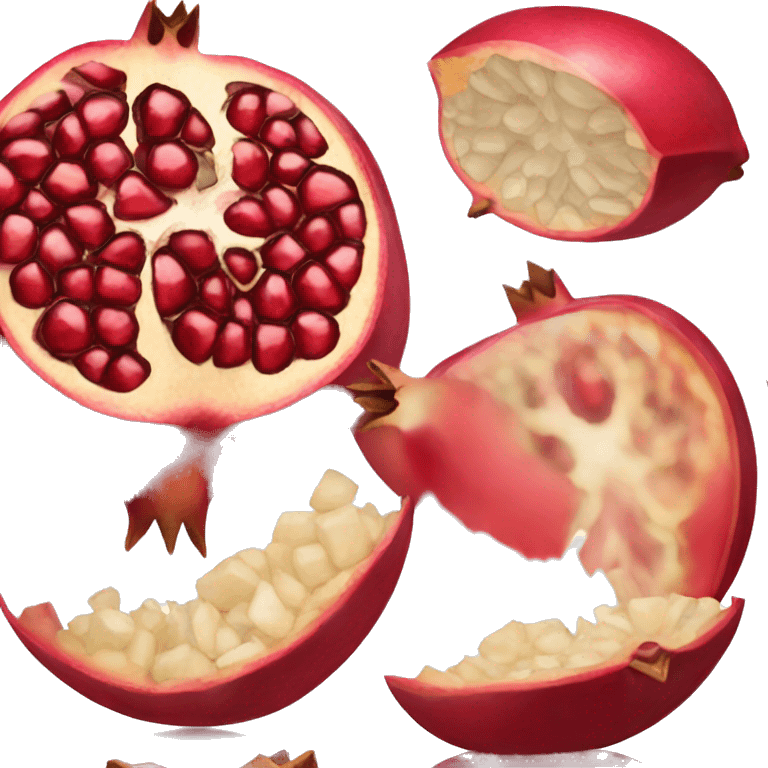 Pomegranate cut in half emoji