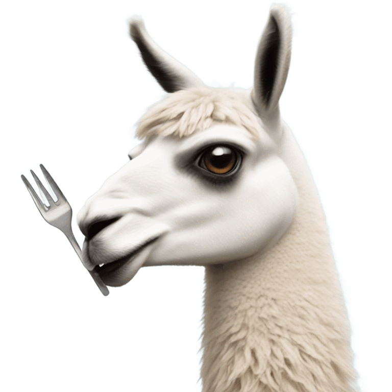 Llama with a fork  emoji