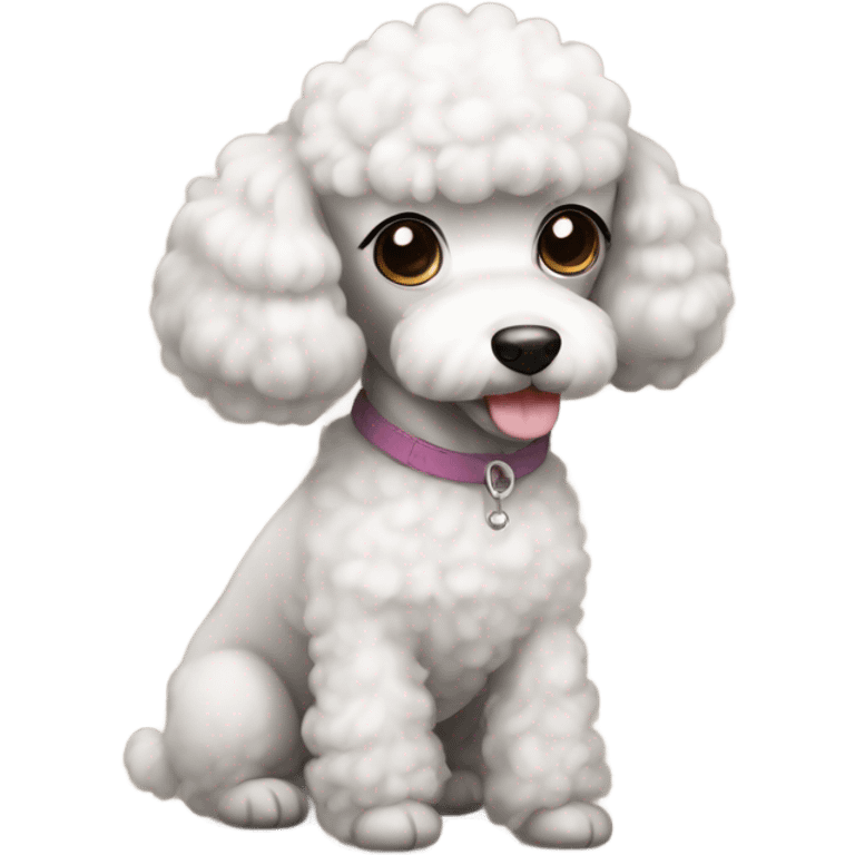 Cute poodle emoji