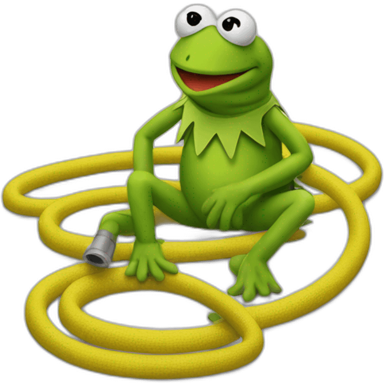 kermit frog fire hose emoji