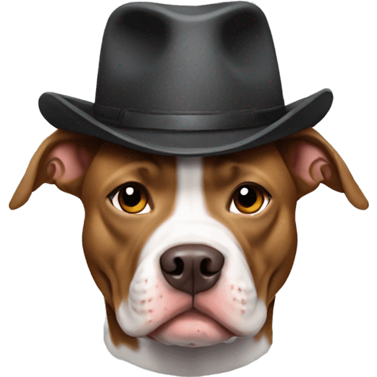 pitbull with hat emoji