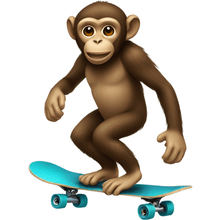 Monkey riding skateboard  emoji