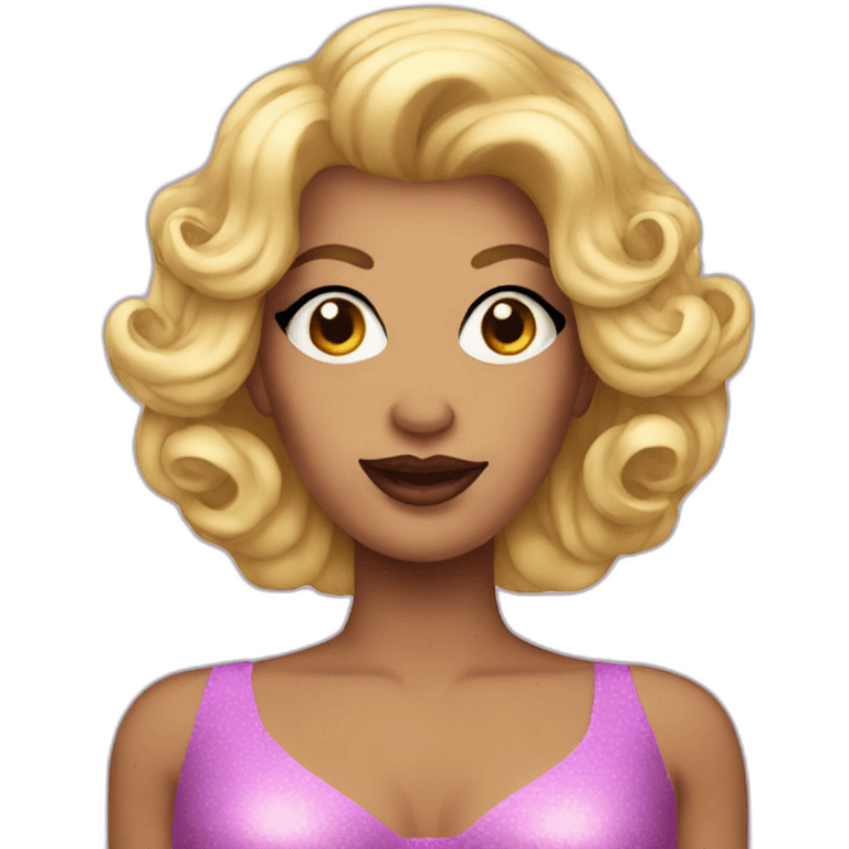 female drag queen serving emoji