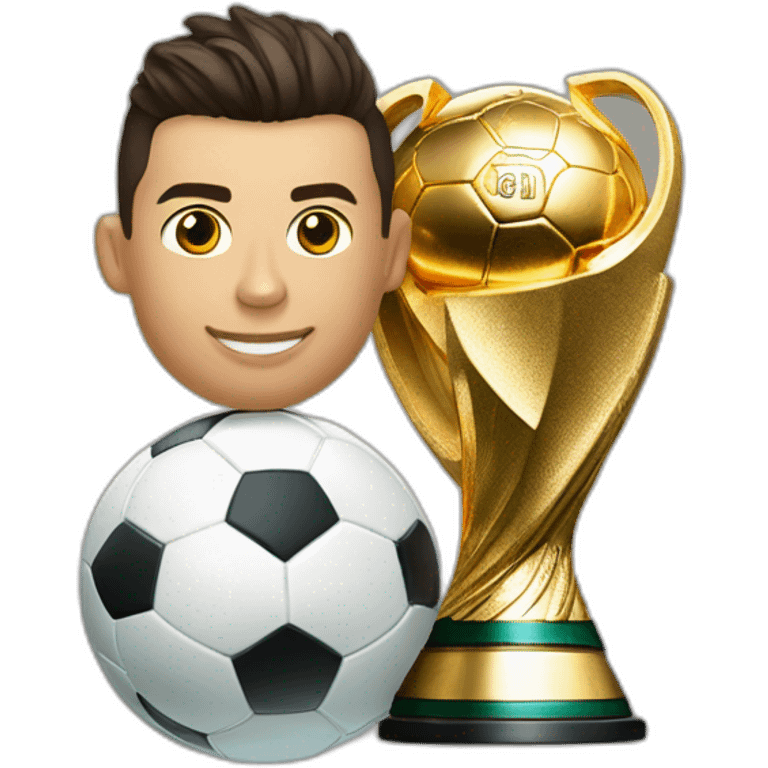 Ronaldo CR7 avec la coupe du monde emoji