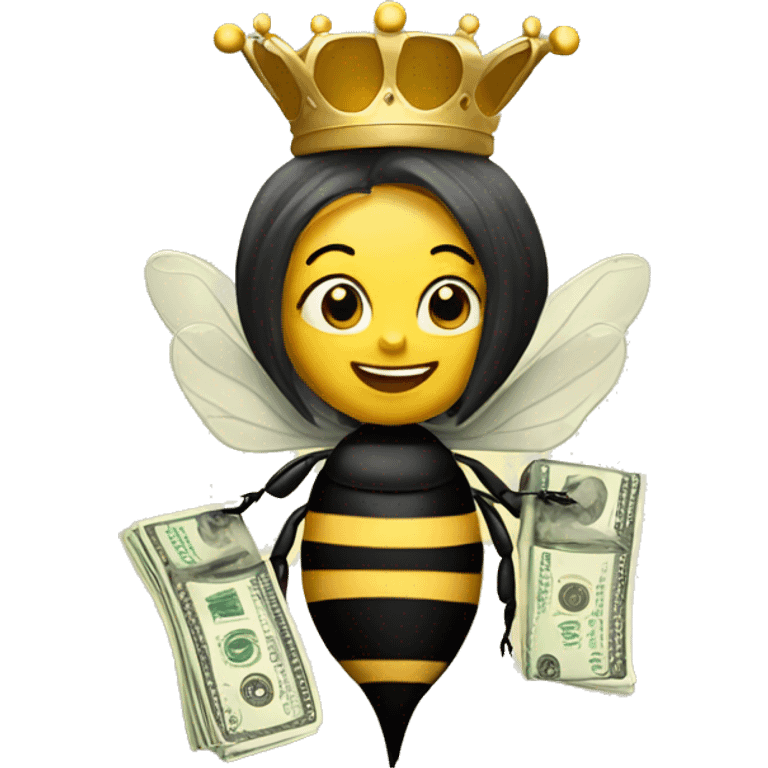 queen bee with money emoji