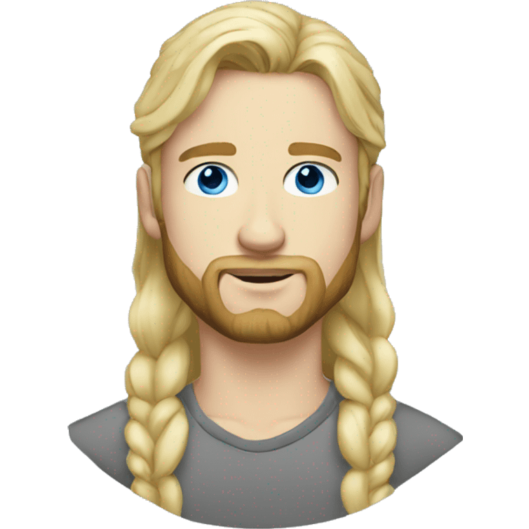 20 year old man blonde hair blue eyes and a beard emoji