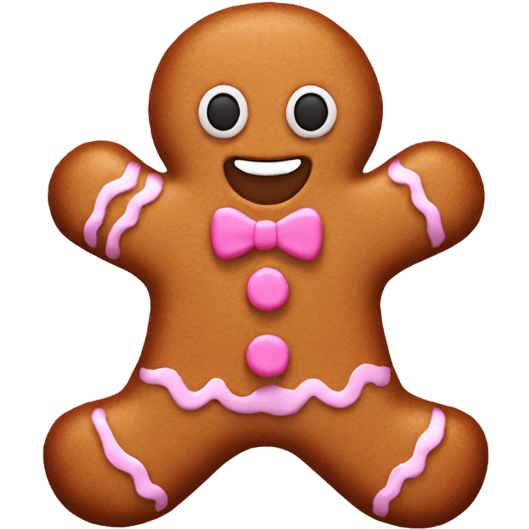 Pink gingerbread emoji