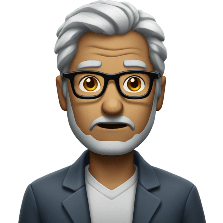 man from Disney up grey hair glasses grumpy face emoji