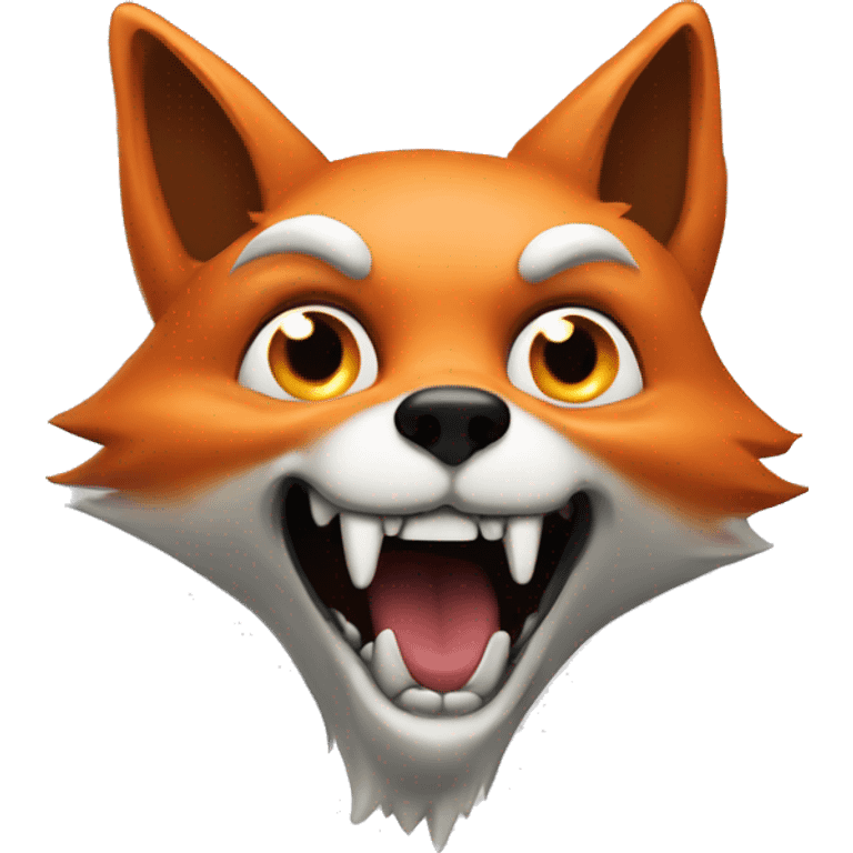 A fox with skulk face , behind there is a ghost emoji