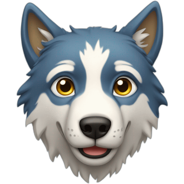 Loup bleu emoji