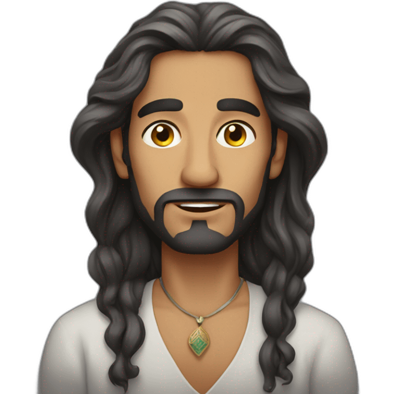 Moroccan long haired man emoji