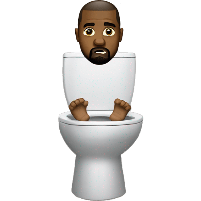 Kanye west in a toilet emoji