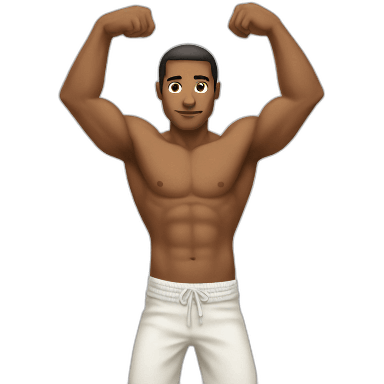 capoeira man with no shirt emoji