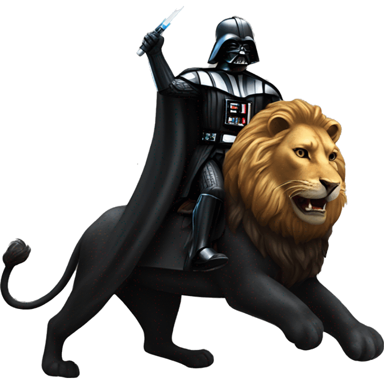 darth vader riding a lion emoji