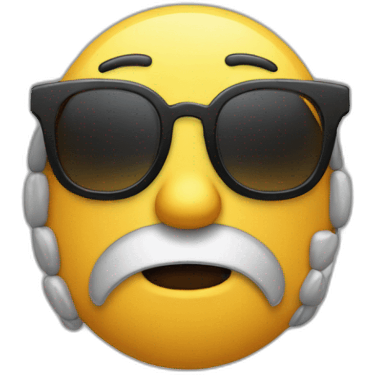 Cincuenton con gafas durmiendo emoji