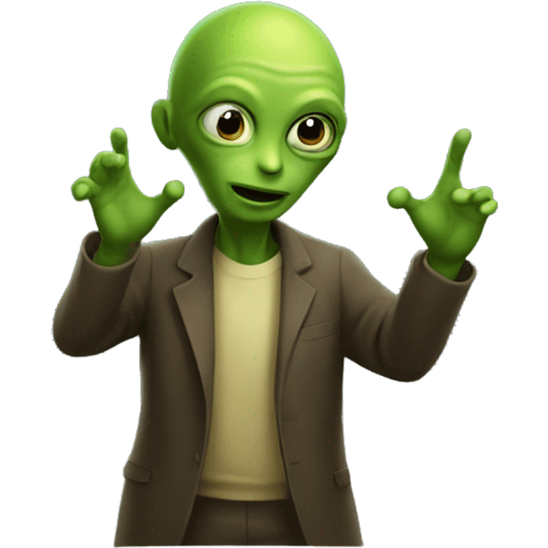 Alien teaching mathematics emoji