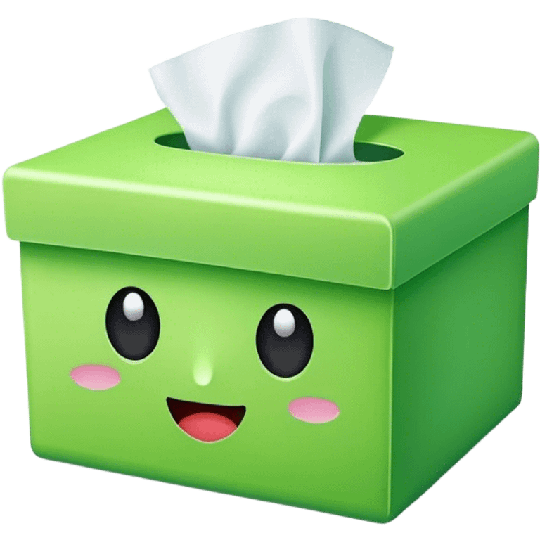 Green tissue box emoji