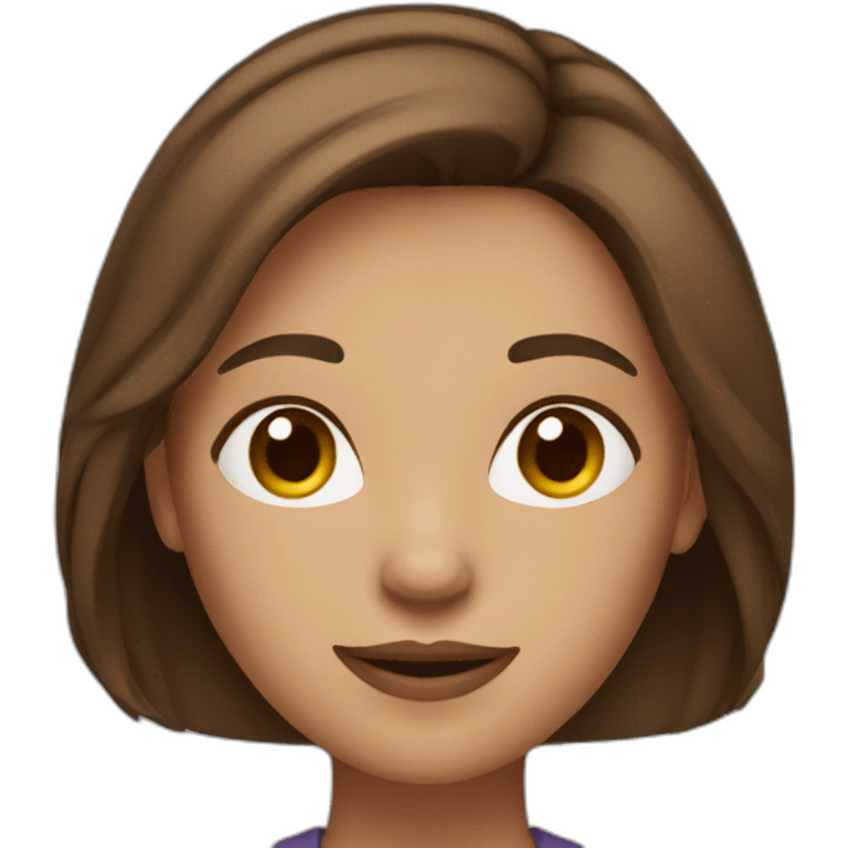 woman with medium brown hair emoji