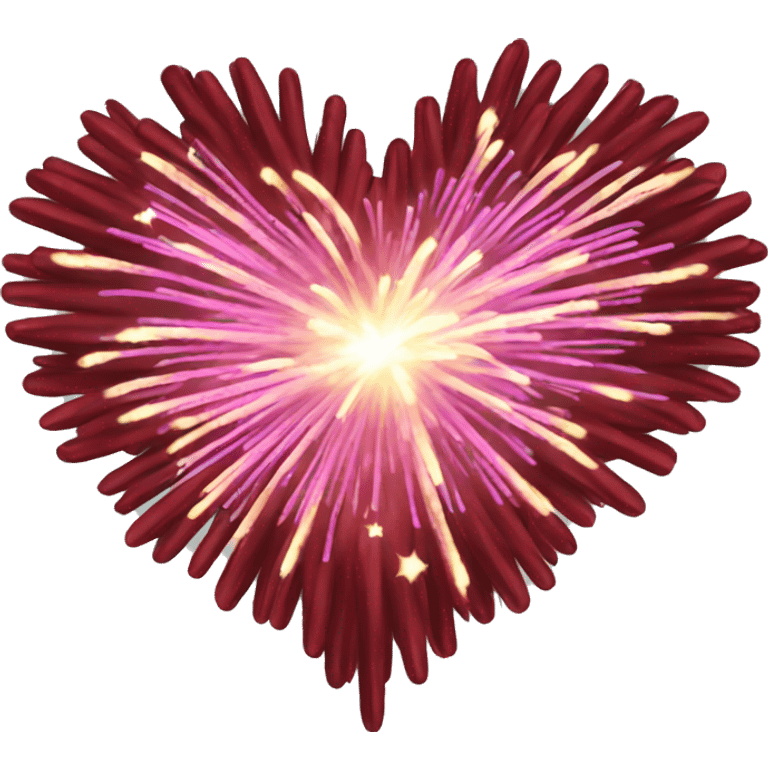 Heart shape firework emoji