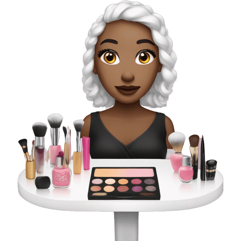 Cute makeup vanity emoji