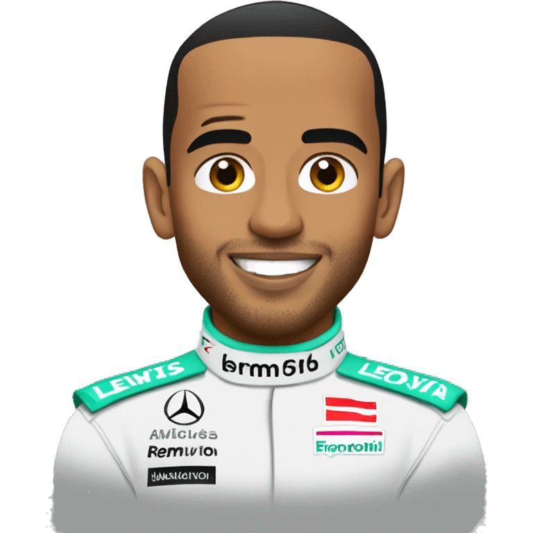 Lewis Hamilton in formula 1 car emoji