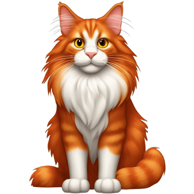 Red Maine coon emoji