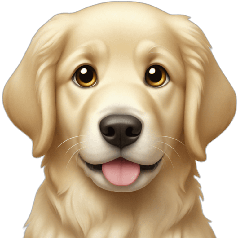 Golden retriever blanc chiot emoji