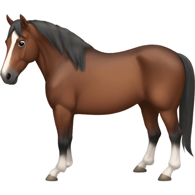 bay horse with blaze emoji