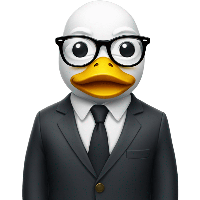 rubber duck with glasses emoji