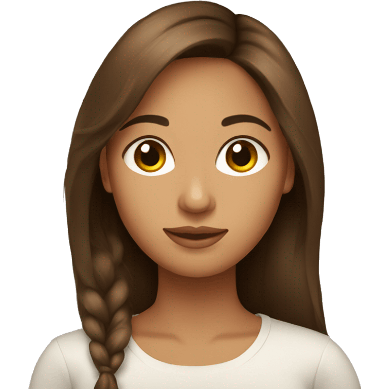 peruvian woman brown hair emoji